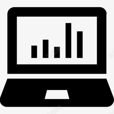 电脑图信息金融条形图信息图表图标图标