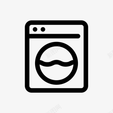 洗衣机洗衣机电器洗衣房图标图标