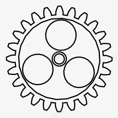 机构齿轮发动机机器图标图标