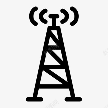 塔台收音机天线信号图标图标