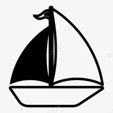帆船船图标图标
