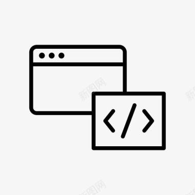 窗口web开发浏览器代码图标图标