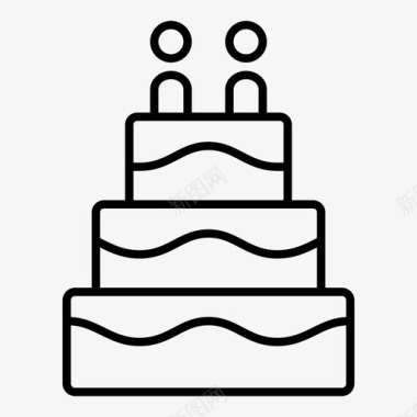 结婚蛋糕生日蛋糕订婚图标图标