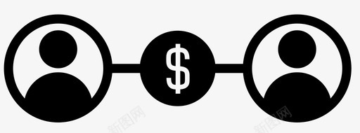 金钱连接现金美元图标图标