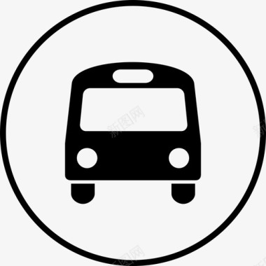 公交地铁标识公交车图标