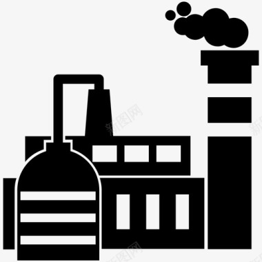 制造工厂厂房工业图标图标