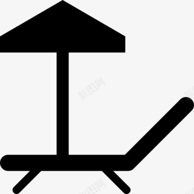 旅游海滩躺椅图标图标
