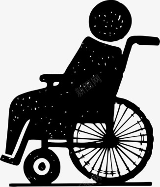 轮椅残疾人老人图标图标