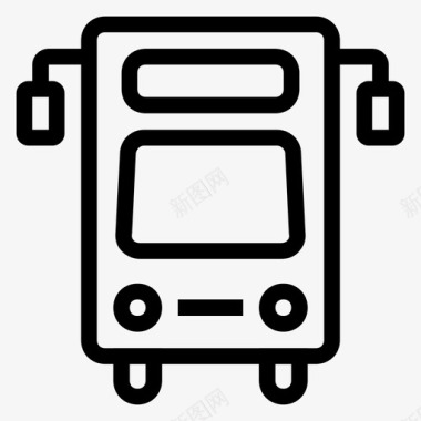 巴士学校交通图标图标