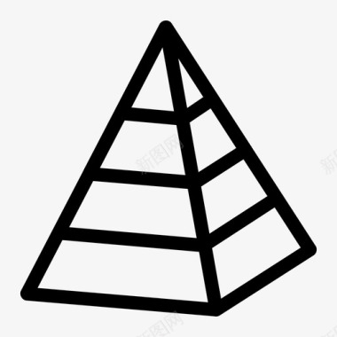 金字塔图表几何学图标图标