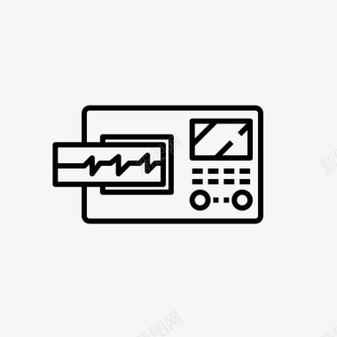 远程诊断心电图心脏诊断图标图标
