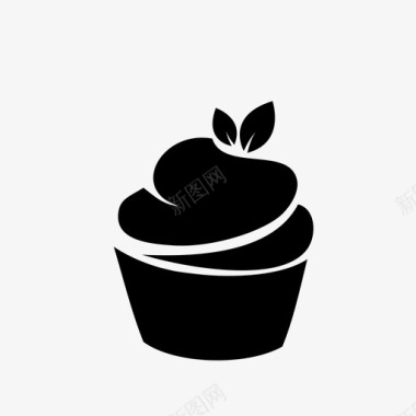 纸杯蛋糕面包房松饼图标图标