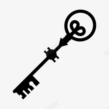 复古钥匙钥匙锁图标图标