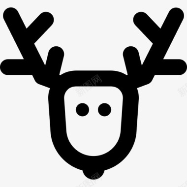 圣诞节驯鹿动物圣诞节时间图标图标