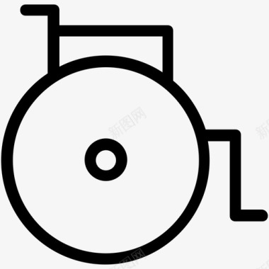 轮椅残疾瘫痪图标图标