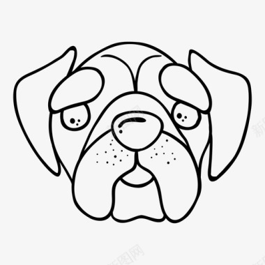 哈士奇狗狗动物宠物图标图标