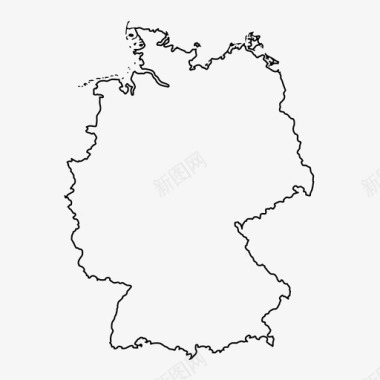 矢量标志德国地图柏林欧洲图标图标