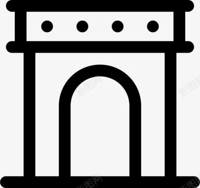 拱门建筑立柱图标图标
