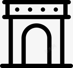 罗马立柱拱门建筑立柱图标高清图片