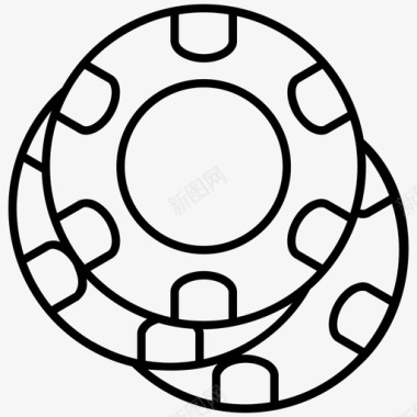 麻将游戏硬币赌场筹码图标图标