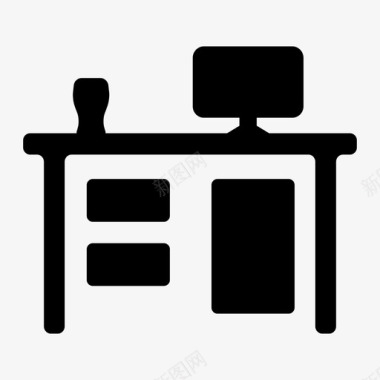 书房写字台书房图标