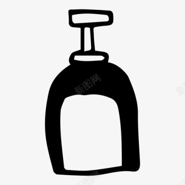 瓶奶油瓶子香水图标图标