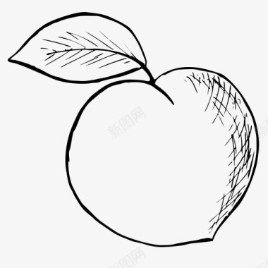 桃子食物水果图标图标