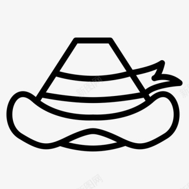 牛仔帽帽子图标图标