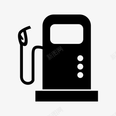 加油站油泵电子设备图标图标
