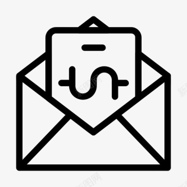 汇款信商务文件商务信函图标图标