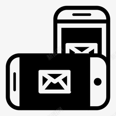 电子邮件智能手机电子邮件收件箱模型图标图标