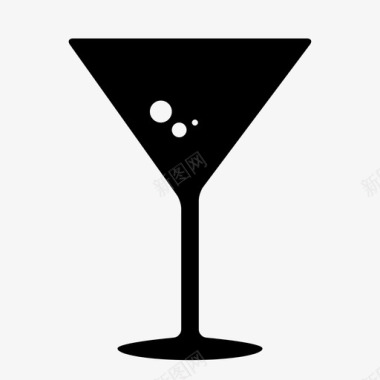 玻璃杯马提尼酒鸡尾酒图标图标