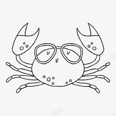 螃蟹动物图标图标