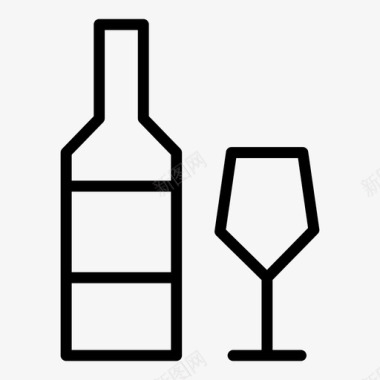 酒酒瓶子庆典图标图标