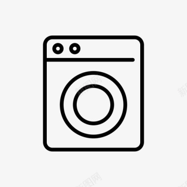 洗衣机电器服务细缝图标图标