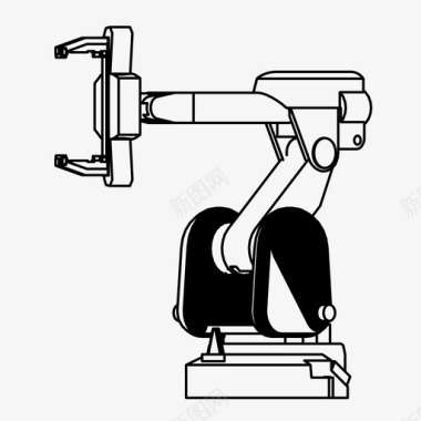 日本生产机械臂未来工业图标图标