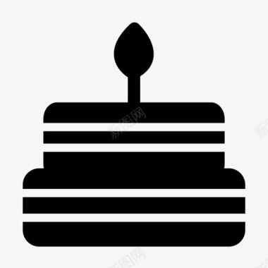 庆典婚礼蛋糕蜡烛庆典图标图标