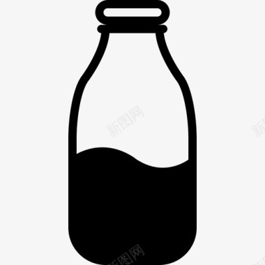 牛奶瓶子饮料图标图标