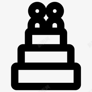 生日蛋糕矢量结婚蛋糕生日蛋糕订婚图标图标