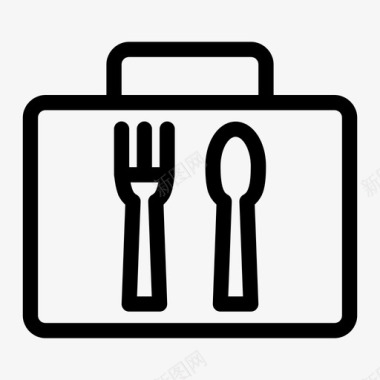 午餐盒食物午餐袋图标图标