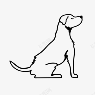 坐着坐着的狗好的拉布拉多图标图标
