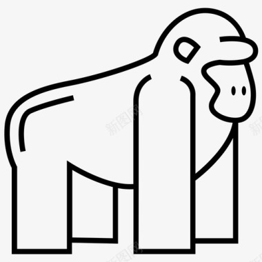 猩猩动物大猩猩图标图标