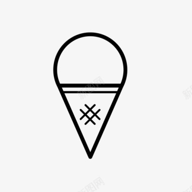 冰淇淋筒刨冰雪糕筒图标图标