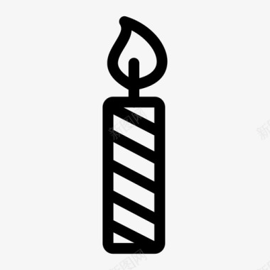 生日蜡烛庆祝火图标图标