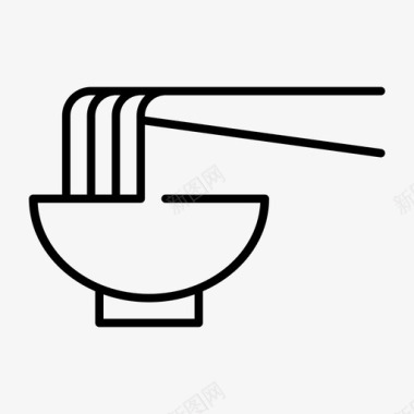 拉面筷子热碗图标图标