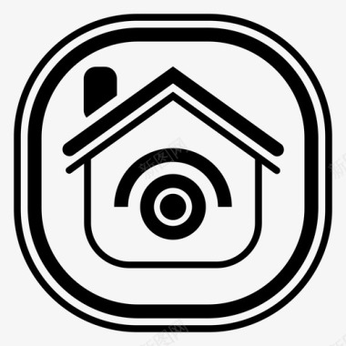 家庭监控房屋财产图标图标