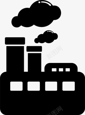 工厂工业污染图标图标