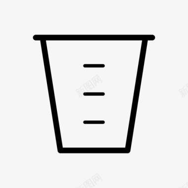 塑料杯子塑料杯空杯量杯图标图标