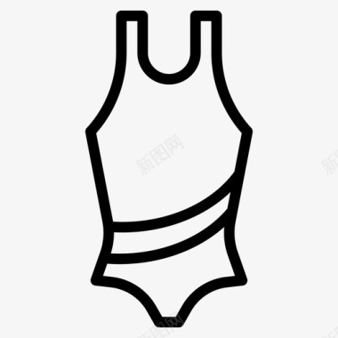 泳衣连衣裙女士图标图标