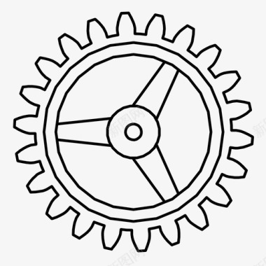 机构齿轮发动机机器图标图标